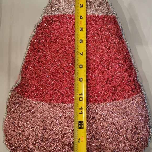 Sparkles Home PINK Rhinestone Halloween Candy Corn Pillow Tik tok Beaded 2023 - Picture 5 of 8